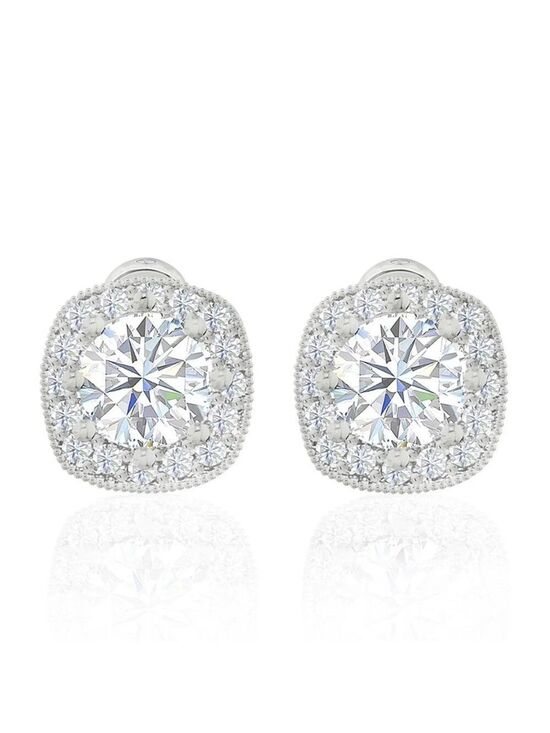 ZAXIE Jewelry - Cushion Cut CZ Halo Stud Earrings by Zaxie | NEW
